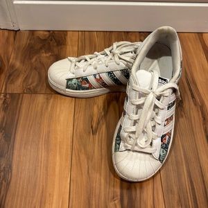 Girl’s multicolor adidas sneakers- size US 2 or EU 33 1/2